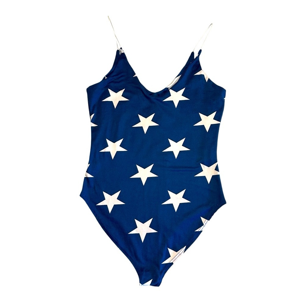 Gaze | Blue & White Star One Piece Bodysuit Size Small - Picture 8 of 8
